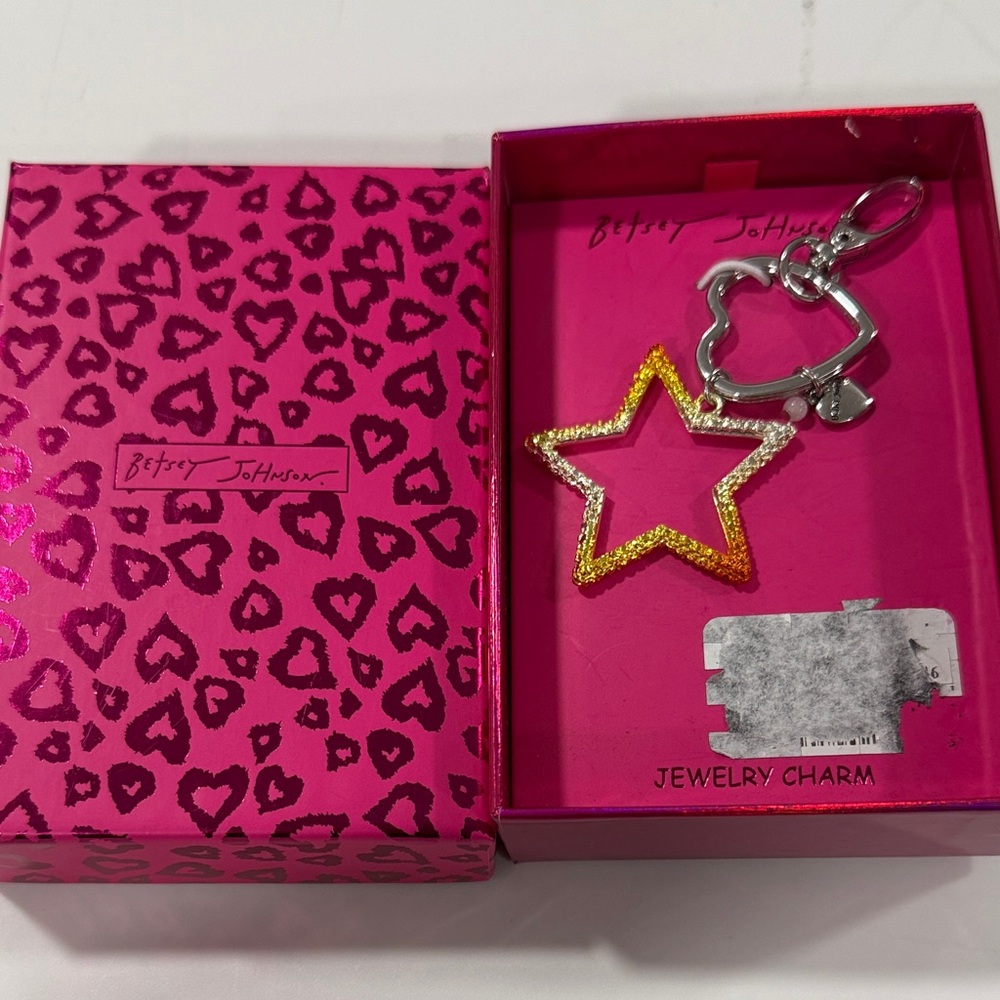 Betsey Johnson Gold and Silver Star Key Holder